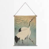 Textiel poster Twee kraanvogels 90x120
