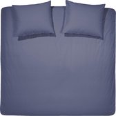 Hoogwaardige Percale Katoen Tweepersoons Dekbedovertrek Uni Navy | 200x200/220 | Zacht En Soepel | Topkwaliteit