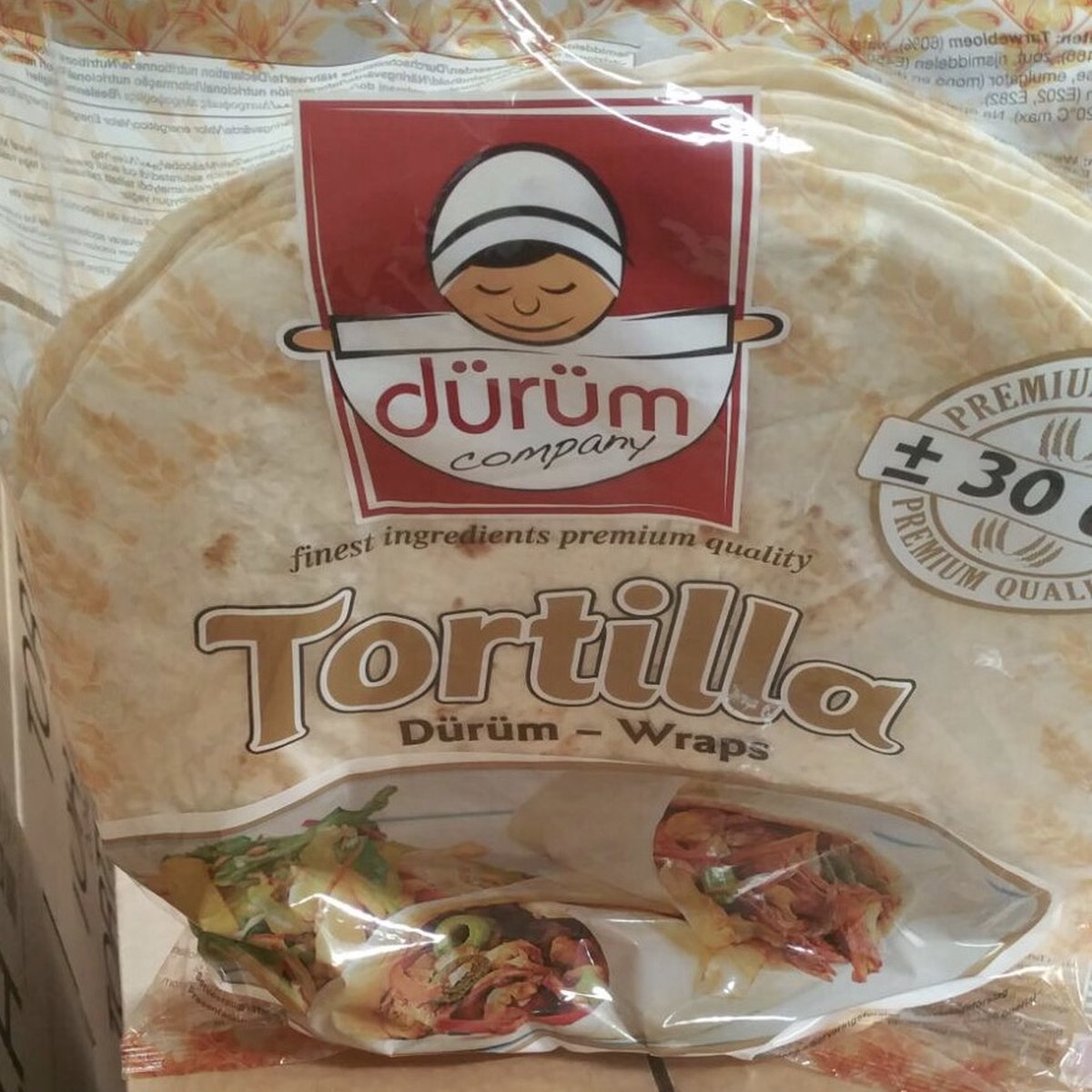 Wraps Durum Tortillas 30cm 18 stuks Durum company Wrap