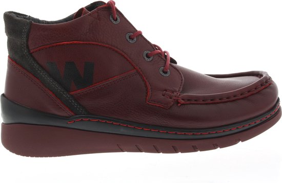 Dames Veterschoenen Wolky 0485024-505 Zoom Dark Red Donkerrood - Maat 38 |  bol.com