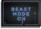 Walljar - Beast Mode - Muurdecoratie - Canvas schilderij