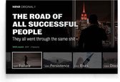 Walljar - The road of all successful people - Muurdecoratie - Poster