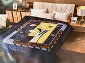 Sleeptime blankets - Luxe deken - supersoft kingsize sprei - 200x230cm - flower blue