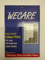 Wecare colour print label sheets 21 address stickers