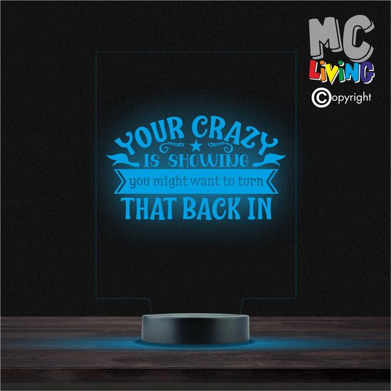 Led Lamp Met Gravering - RGB 7 Kleuren - Your Crazy