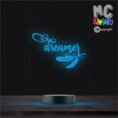 Led Lamp Met Gravering - RGB 7 Kleuren - Dreamer