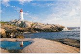 Graphic Message - Peinture sur toile - Phare - Paysage - Salon - Mer - Plage