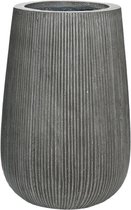 Hoge pot Ridged Vertical Patt High S Dark grey 29x43 cm hoge ronde bloempot
