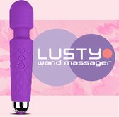 Lusty® Personal Massager & Magic Wand Vibrator - Stil & Discreet - Paars - 18 Standen - 8 Snelheden - Clitoris Stimulator voor Vrouwen - Sex Toys ook voor Koppels - Vibrator voor V