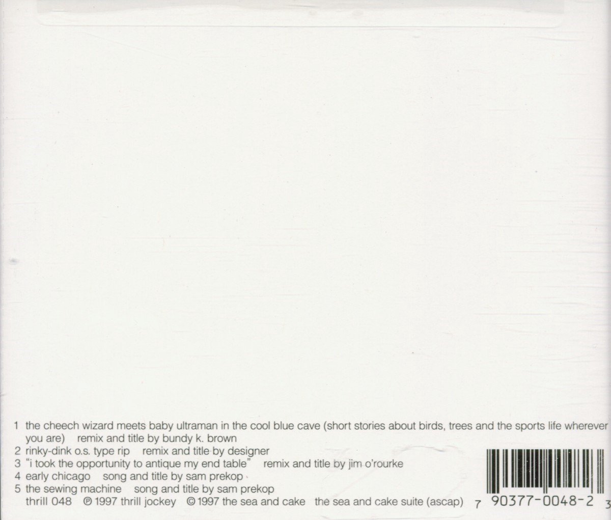 Sea And Cake Two Gentlemen (CD), Sea And Cake CD (album) Muziek