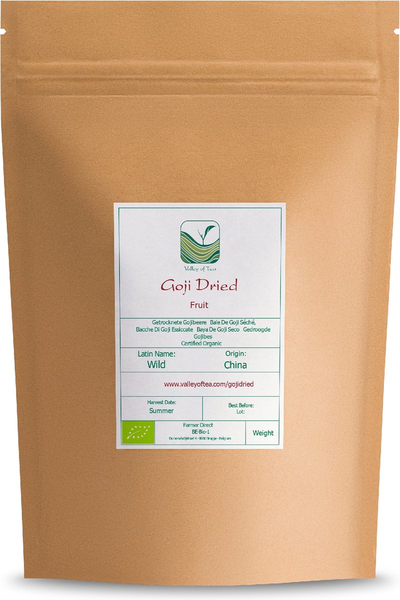 Goedkoopste Gedroogde Goji bessen - Biologisch - BE-BIO-01