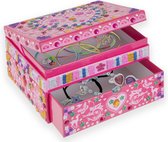 Grafix mozaïk sieradenpakket meisjes | Variant Roze | Knutselen meisjes | knutselpakket meisjes | Knutselkoffer | Speelgoed meisjes