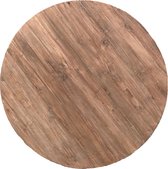 Livingfurn - Blad voor Eetkamertafel - Rond - Teakhout - 130 cm - Bruin