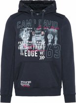 Camp David, donkerblauwe hoodie sweatshirt met fotoprint