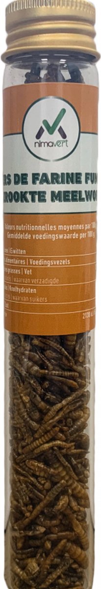 Nimavert: Gedroogde meelworm - gerookt