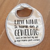 Baby slabbetje cadeau tekst mama zwangerschap bekendmaking aankondiging voor de liefste aanstaande geboorte gaat worden jullie worden zwangerschapsaankondiging je wordt moeder