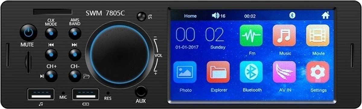 Autoradio Bluetooth, 4 X 60 W Autoradio FM Radio Auto Lecteur MP3  USB/SD/AUX Appel Mains Libres Avec Télécommande Sans Fil Du 12,58 €