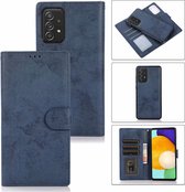 Bookcase Samsung Galaxy A52 | Hoogwaardig Pu Leren Telefoonhoesje | Lederen Wallet Case | Blauw