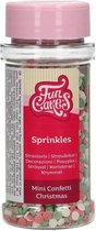 FunCakes Sprinkles Taartdecoratie - Mini Confetti Kerst - 60g