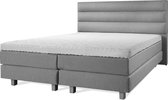 Luxe Boxspring 160x210 Compleet Grijs 3 balken