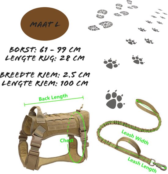 Harnais Petit Chien  Militarydog™ matériels militaires plus durables