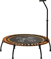 Magic Circle Pro Fitness Trampoline 125 cm oranje - Aluminium fitness trampoline met elastieken - Eenvoudig Inklapbaar - Inclusief Armsteun