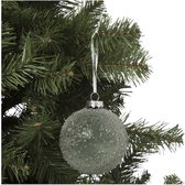 Oneiro's luxe kerstbal MYSYO Groen/Multi – ø80 mm - PER 1 STUK antraciet - grijs - zwart - kerstbal - luxe verpakking – kerstcollectie – kerstdecoratie – kerstboomhanger – kerstversiering - g