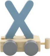 Lettertrein X blauw | * totale trein pas vanaf 3, diverse, wagonnetjes bestellen aub