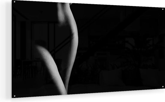 Artaza Glasschilderij - Naakte Vrouw Lichaam - Erotiek - 120x60 - Groot - Plexiglas Schilderij - Foto op Glas