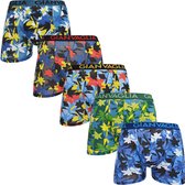 Gianvaglia Heren boxershorts 5 pack - bladeren print - gemixte kleuren - M