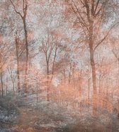 Fotobehang - Colorful Forest Abstract 225x250cm - Vliesbehang