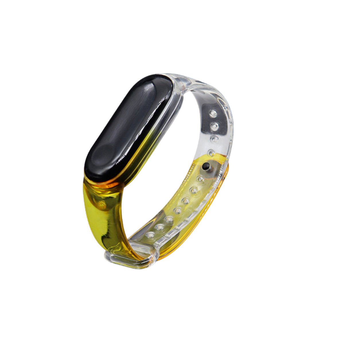 Horlogeband geschikt Voor Mi Band 5-6 - Horloge Band - Polsband - Vervanging Bandjes - Transparant Geel