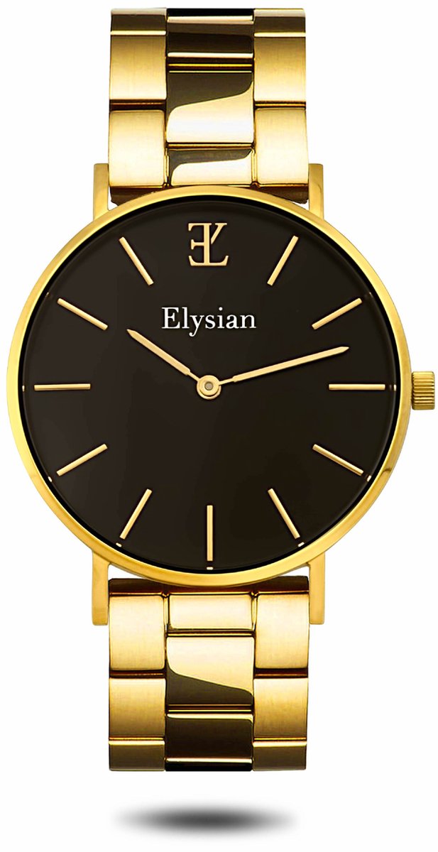 Elysian - Horloge Dames - Goud - Schakelband - Waterdicht - 36mm - Cadeau Voor Vrouw