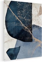 Artaza Glasschilderij - Abstracte Kunst - Marmer met Gloed - 60x75 - Plexiglas Schilderij - Foto op Glas