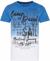 Camp David ® T-Shirt Dip Dye met labelprint