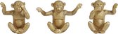 Light & Living Ornament Monkey - Goud - Set