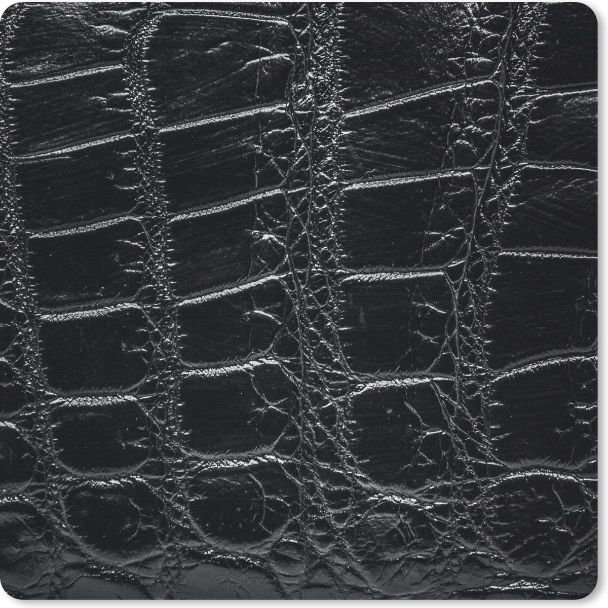 Muismat 30x30 cm - Mousepad Dierenprint - Krokodillen - Leer - Muismatten