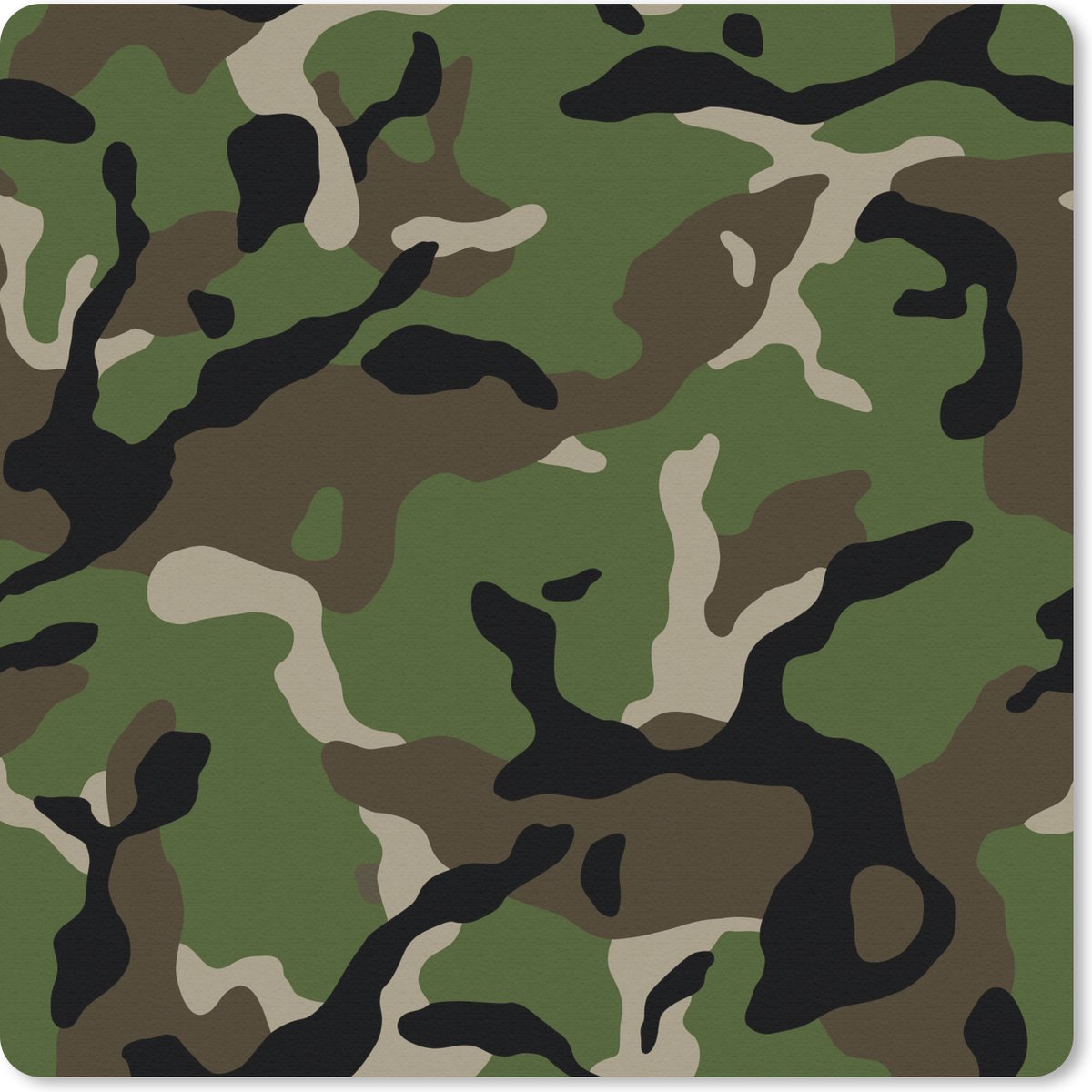 Muismat 30x30 cm - Mousepad Militair camouflage patroon - Muismatten