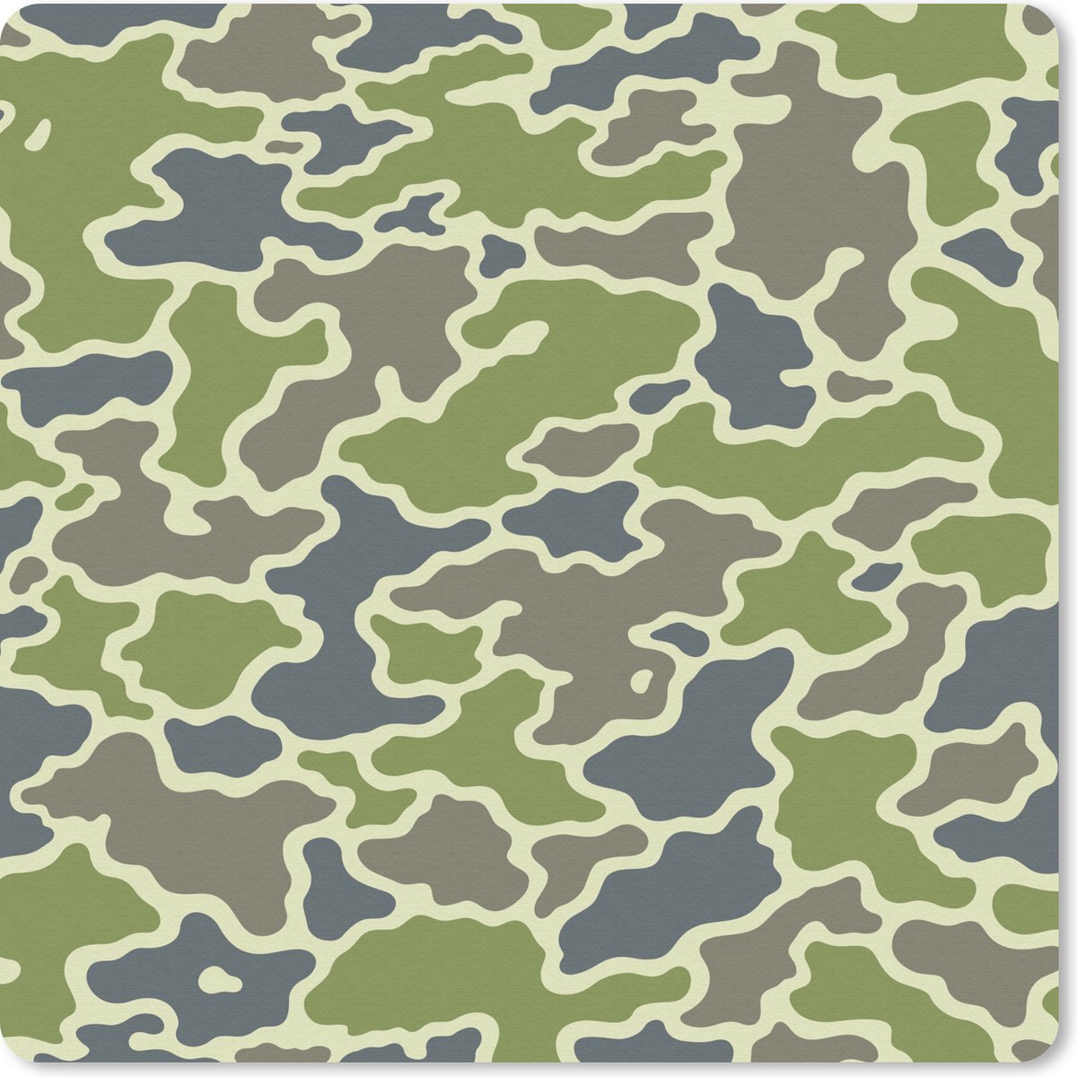 Muismat 30x30 cm - Mousepad Groen camouflage patroon - Muismatten