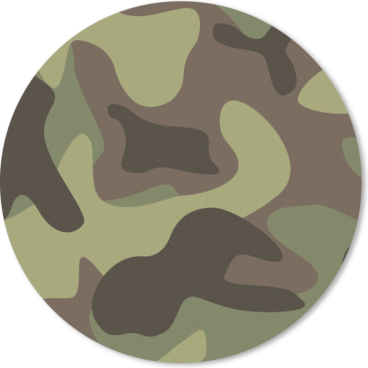 Muismat rond 30x30 cm - Mousepad Illustratie van een camouflage patroon - Ronde muismatten