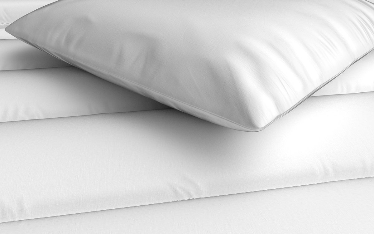 4 stuks - Hoofdkussen Sweet Night 60x60cm - Vulgewicht 550g - Comfort zacht - Ultra zacht aanrakingsoppervlak - Wit - Made in France