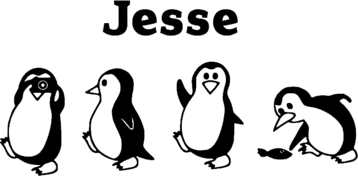 Muursticker Pinguïns