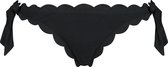 Hunkemöller Dames Badmode Brazilian bikinibroekje Scallop - Zwart - Maat S