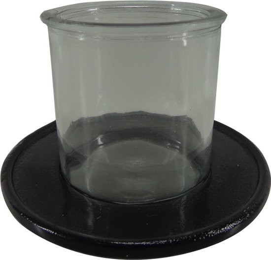 Deco4yourhome - Windlicht - Glas - Black Antique - Zwart - Bianca