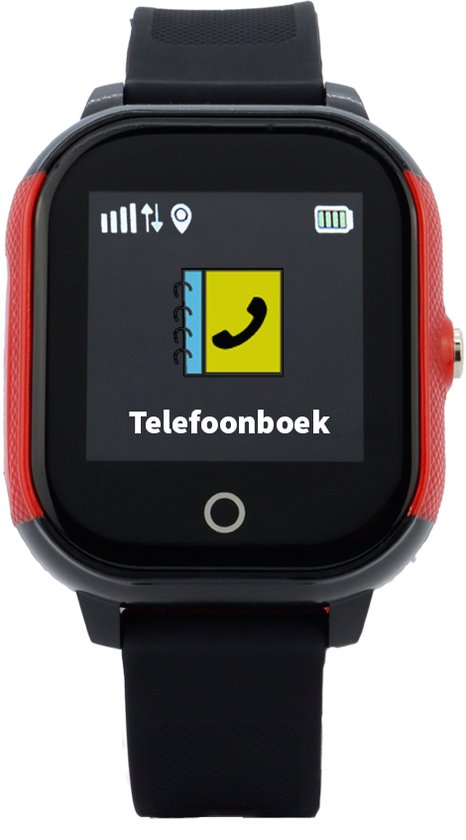 One2track Connect Go - Kinder GPS Smartwatch - Rood/Zwart - GPS met belfunctie - GPS horloge Kind