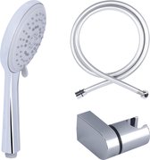 Differnz Handdouche - 5 Standen - Met Doucheslang 1.5 m - Handdouche Houder Kantelbaar - Chroom