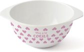 MILL'O BÉBÉ Wit melamine oorschelp met Little Pink Hearts decor