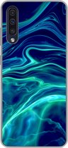 Geschikt voor Samsung Galaxy A50 hoesje - Abstract - Waves - Design - Siliconen Telefoonhoesje