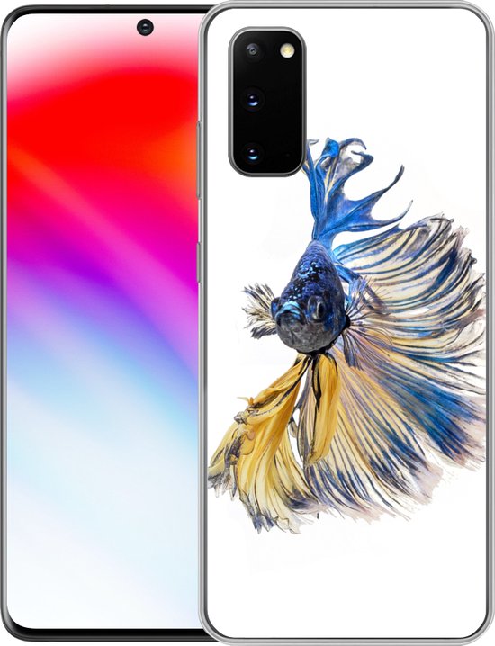 Coque Samsung Galaxy S20 - Poisson - Staart - Blauw - Siliconen - Sinterklaas - Noël - Cadeaux - Chaussures Cadeaux