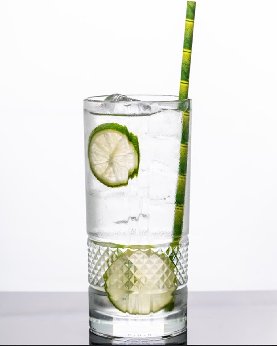Brillante Longdrinkglazen – Set van 6 Luxe Glazen van 370 ml - Cocktailglazen — cadeau in Kookcadeaus - foto 8